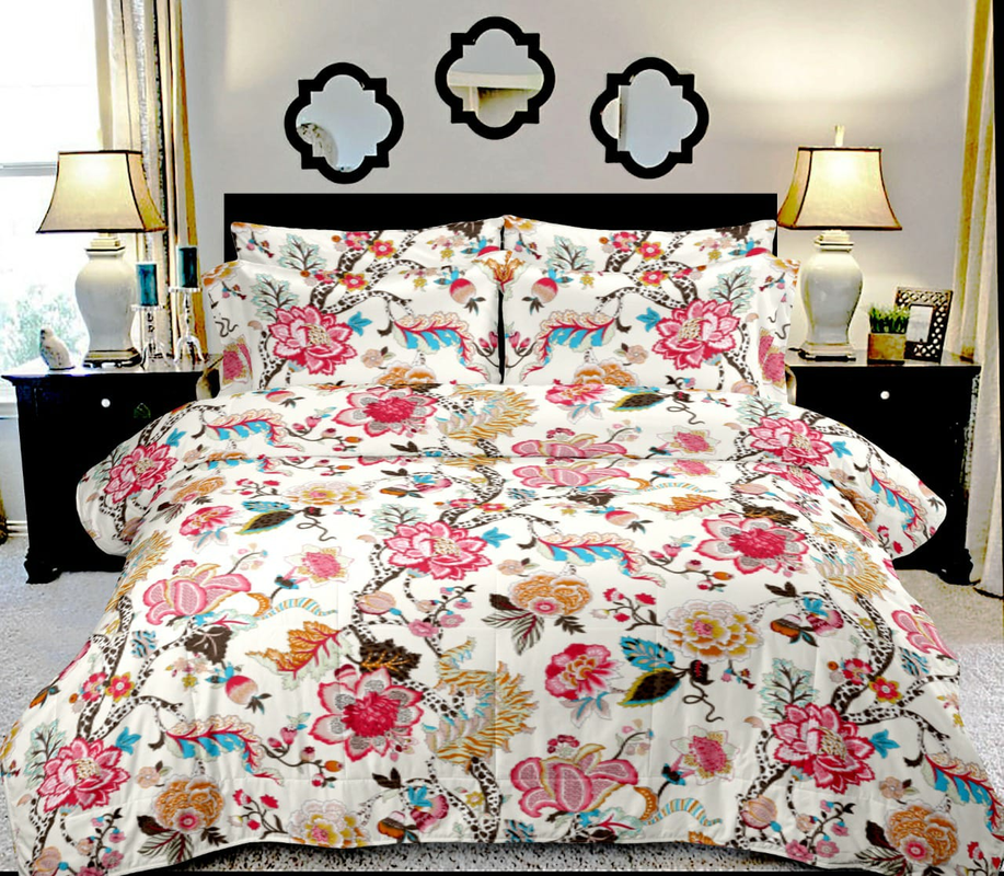Bedsheets King Size with Pillow Covers (Roma 008