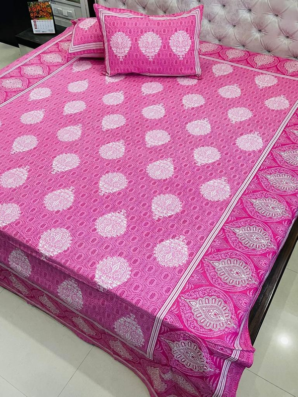 Bedsheets King Size with Pillow Covers (Daabu 005